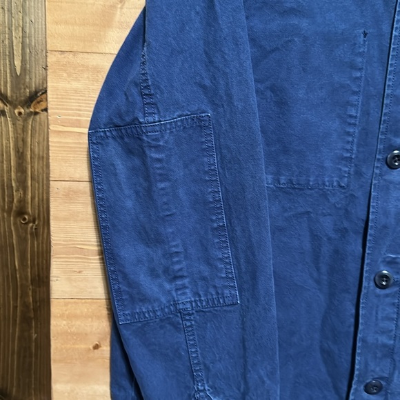 Madewell Overshirt in Garment-Dyed Canvas in Vintage French Blue - Picture 10 of 13